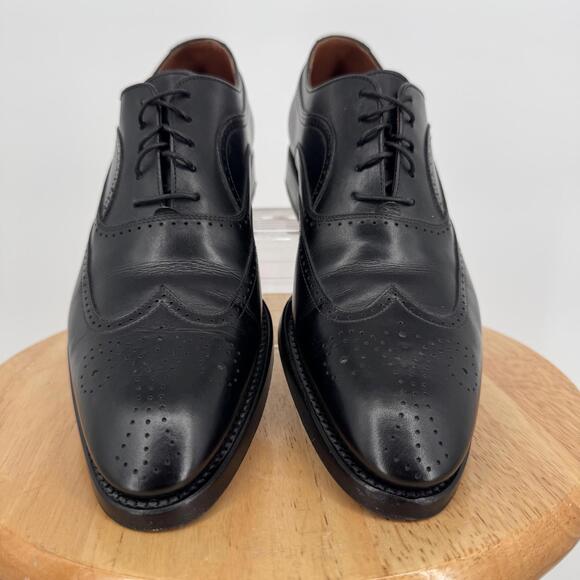 Lendvay & Schwarcz Dress Shoes Mens 7.5 Black Wingtip Oxford Made Italy